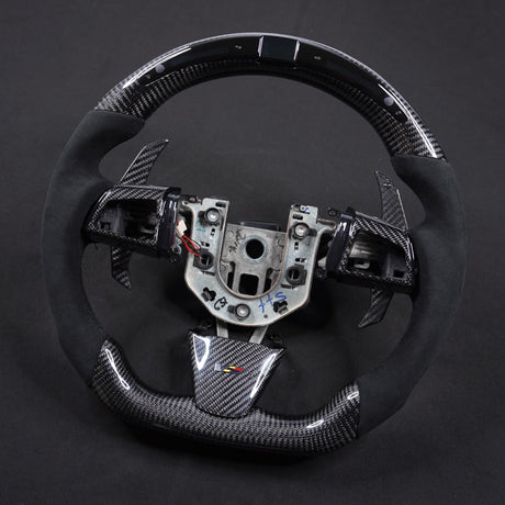 2008-2015 Cadillac V2 CTS-V CTS Carbon Fiber Steering Wheel - AutoLEDTech.com