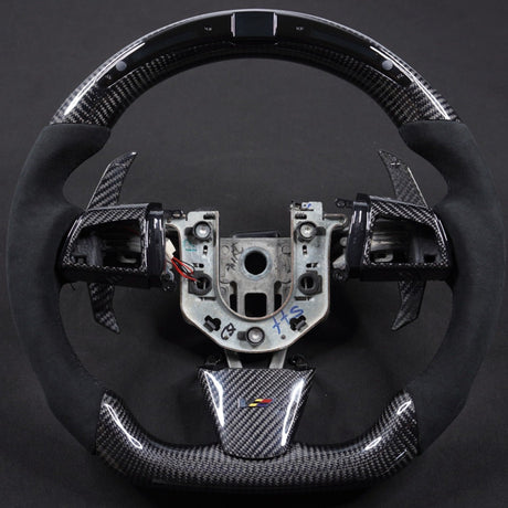 2008-2015 Cadillac V2 CTS-V CTS Carbon Fiber Steering Wheel - AutoLEDTech.com