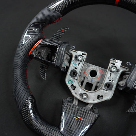 2008-2015 Cadillac V2 CTS-V CTS Carbon Fiber Steering Wheel - AutoLEDTech.com