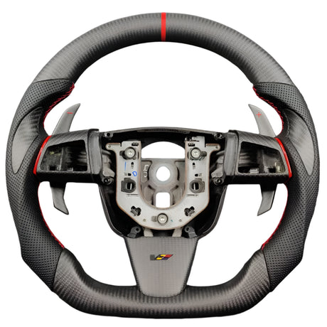 2008-2015 Cadillac V2 CTS-V CTS Carbon Fiber Steering Wheel - AutoLEDTech.com