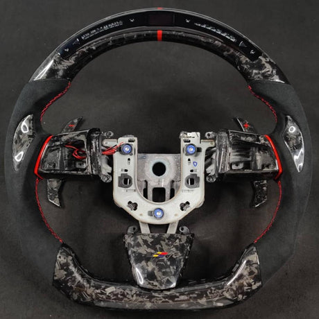 2008-2015 Cadillac V2 CTS-V CTS Carbon Fiber Steering Wheel - AutoLEDTech.com