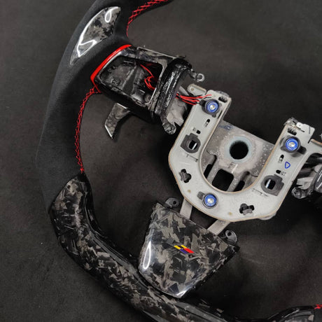 2008-2015 Cadillac V2 CTS-V CTS Carbon Fiber Steering Wheel - AutoLEDTech.com