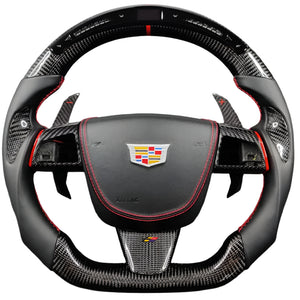 2008-2015 Cadillac V2 CTS-V CTS Carbon Fiber Steering Wheel - AutoLEDTech.com
