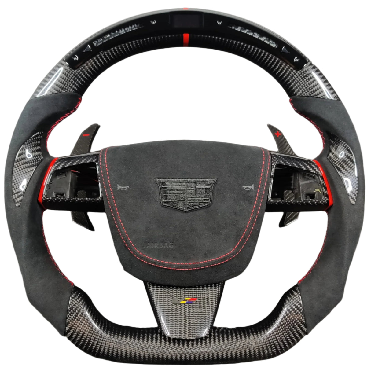 2008-2015 Cadillac V2 CTS-V CTS Carbon Fiber Steering Wheel - AutoLEDTech.com