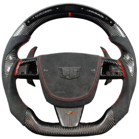 2008-2015 Cadillac V2 CTS-V CTS Carbon Fiber Steering Wheel - AutoLEDTech.com