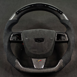 2008-2015 Cadillac V2 CTS-V CTS Carbon Fiber Steering Wheel - AutoLEDTech.com
