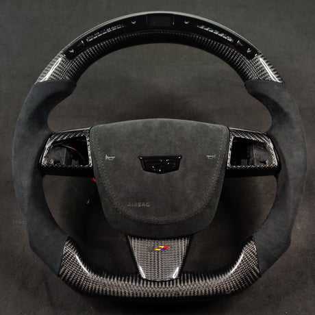 2008-2015 Cadillac V2 CTS-V CTS Carbon Fiber Steering Wheel - AutoLEDTech.com