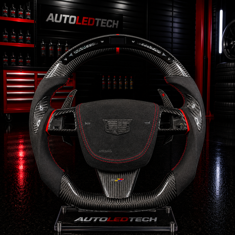 2008-2015 Cadillac V2 CTS-V CTS Carbon Fiber Steering Wheel - AutoLEDTech.com