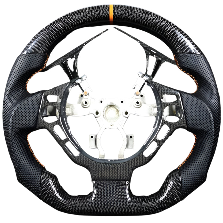 2008-2016 Nissan GTR R35 Custom Carbon Fiber Steering Wheel w/ LED RPM Display - AutoLEDTech.com