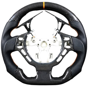 2008-2016 Nissan GTR R35 Custom Carbon Fiber Steering Wheel w/ LED RPM Display - AutoLEDTech.com
