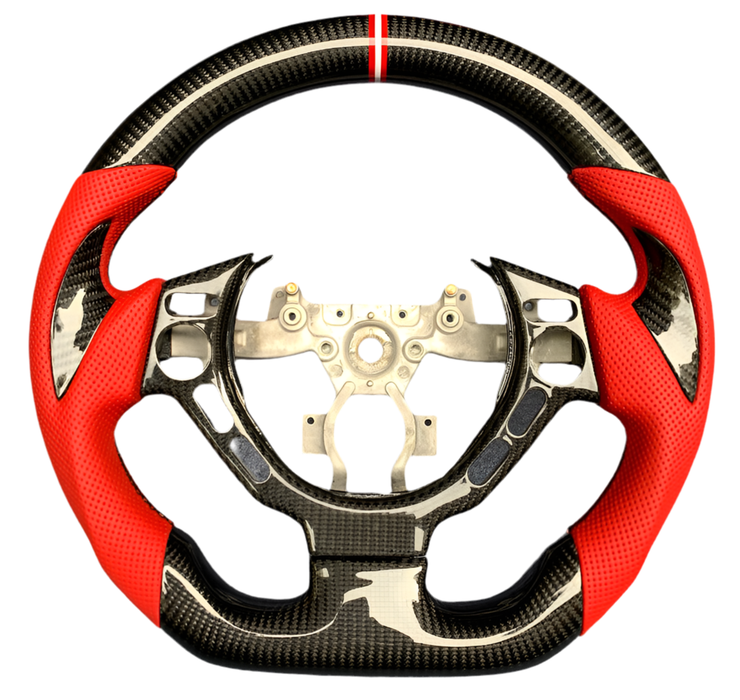 2008-2016 Nissan GTR R35 Custom Carbon Fiber Steering Wheel w/ LED RPM Display - AutoLEDTech.com