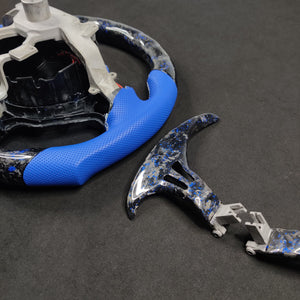 2008-2016 Nissan GTR R35 Custom Carbon Fiber Steering Wheel w/ LED RPM Display - AutoLEDTech.com