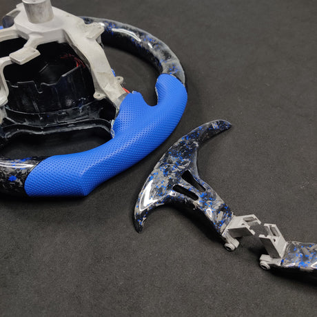 2008-2016 Nissan GTR R35 Custom Carbon Fiber Steering Wheel w/ LED RPM Display - AutoLEDTech.com