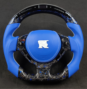 2008-2016 Nissan GTR R35 Custom Carbon Fiber Steering Wheel w/ LED RPM Display - AutoLEDTech.com