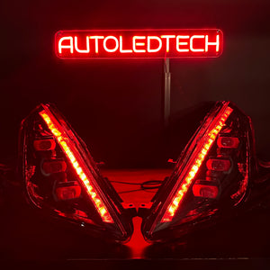 2008-2021 Nissan 370z RGBW Flow Series LED DRL Projector Headlights - AutoLEDTech.com
