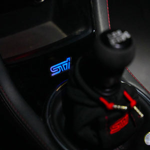 2008-2021 STI RGBW Flow Series LED Shifter Trim Badge - Lit Logos - AutoLEDTech.com