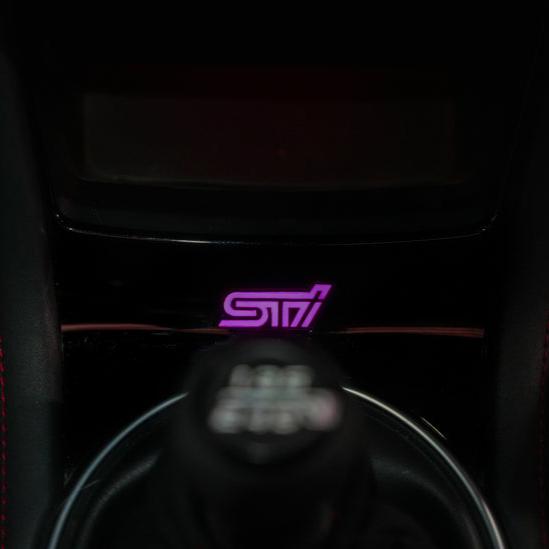 2008-2021 STI RGBW Flow Series LED Shifter Trim Badge - Lit Logos - AutoLEDTech.com