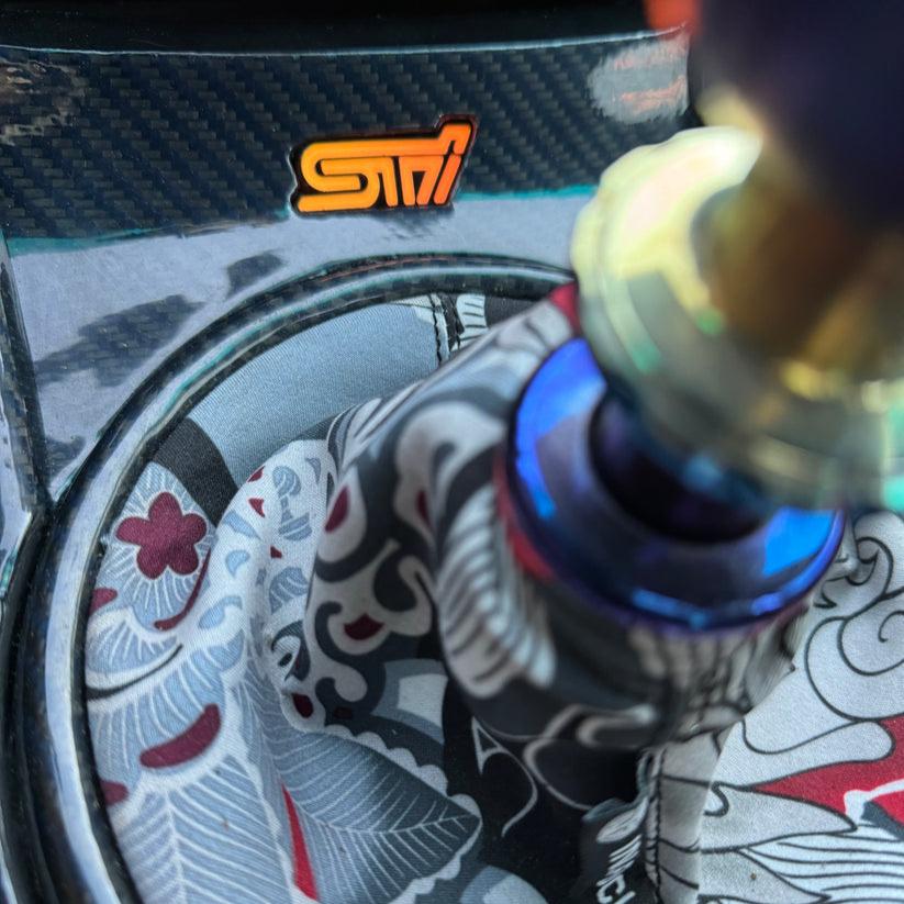 2008-2021 STI RGBW Flow Series LED Shifter Trim Badge - Lit Logos - AutoLEDTech.com