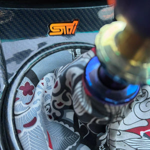 2008-2021 STI RGBW Flow Series LED Shifter Trim Badge - Lit Logos - AutoLEDTech.com