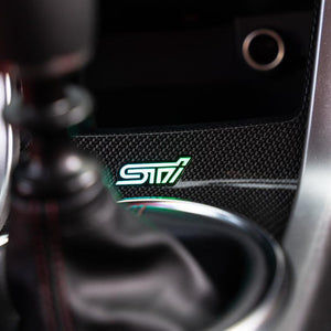 2008-2021 STI RGBW Flow Series LED Shifter Trim Badge - Lit Logos - AutoLEDTech.com
