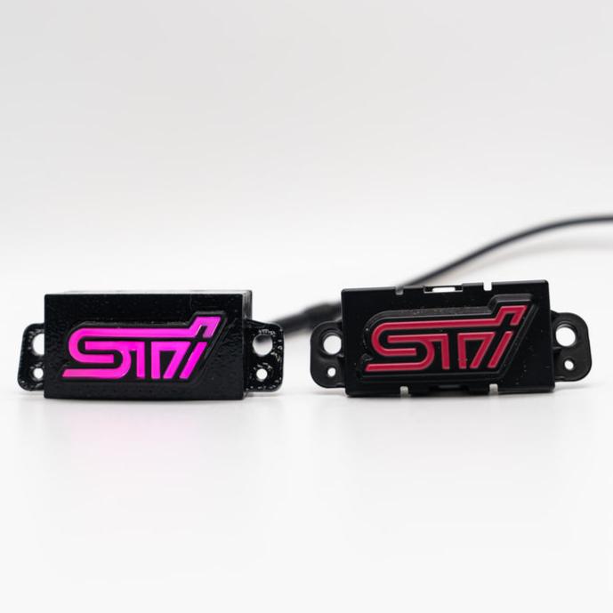 2008-2021 STI RGBW Flow Series LED Shifter Trim Badge - Lit Logos - AutoLEDTech.com
