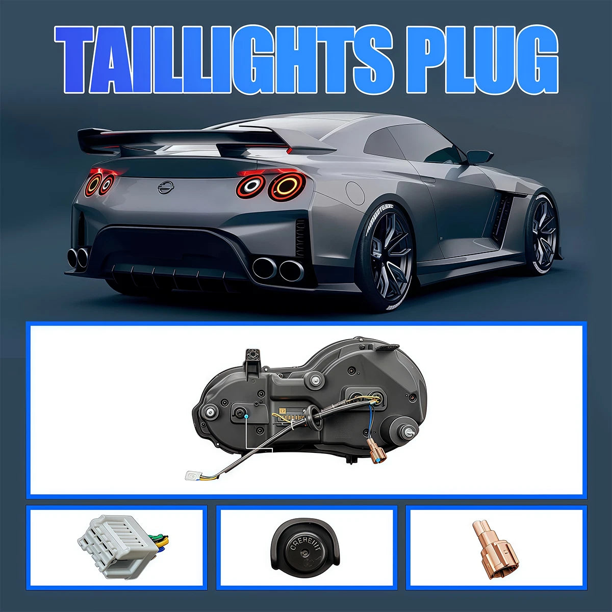 2008-2024 Nissan GTR R35 RGB Flow Smoked LED Tail Lights - AutoLEDTech.com