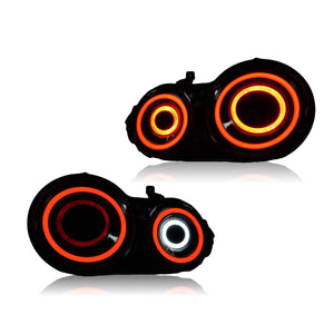 2008-2024 Nissan GTR R35 RGB Flow Smoked LED Tail Lights - AutoLEDTech.com