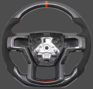 2009-2014 Ford Raptor & F150 Custom Carbon Fiber Steering Wheel w/ LED Display - AutoLEDTech.com