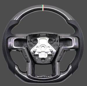 2009-2014 Ford Raptor & F150 Custom Carbon Fiber Steering Wheel w/ LED Display - AutoLEDTech.com