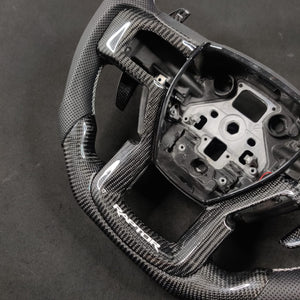 2009-2014 Ford Raptor & F150 Custom Carbon Fiber Steering Wheel w/ LED Display - AutoLEDTech.com