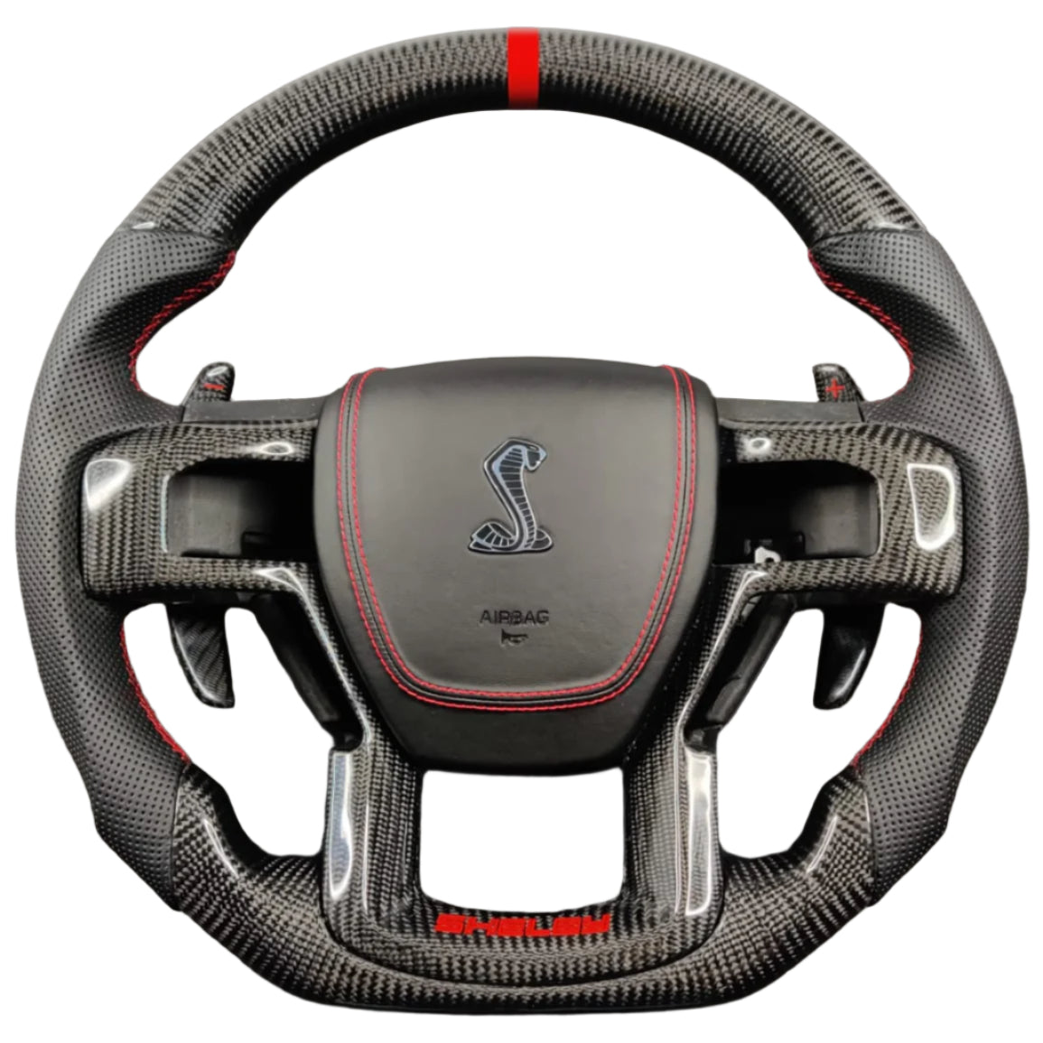 2009-2014 Ford Raptor & F150 Custom Carbon Fiber Steering Wheel w/ LED Display - AutoLEDTech.com