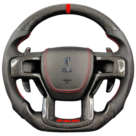 2009-2014 Ford Raptor & F150 Custom Carbon Fiber Steering Wheel w/ LED Display - AutoLEDTech.com