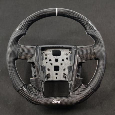 2009-2014 Ford Raptor & F150 Custom Carbon Fiber Steering Wheel w/ LED Display - AutoLEDTech.com