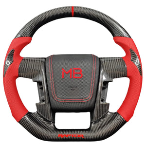 2009-2014 Ford Raptor & F150 Custom Carbon Fiber Steering Wheel w/ LED Display - AutoLEDTech.com