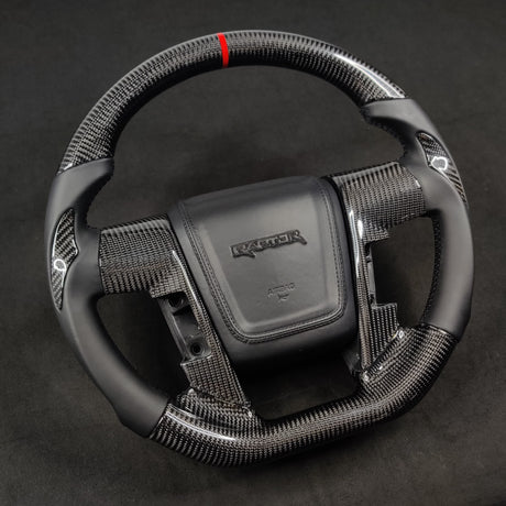 2009-2014 Ford Raptor & F150 Custom Carbon Fiber Steering Wheel w/ LED Display - AutoLEDTech.com