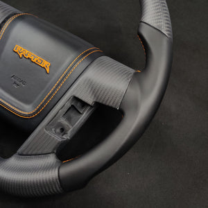 2009-2014 Ford Raptor & F150 Custom Carbon Fiber Steering Wheel w/ LED Display - AutoLEDTech.com