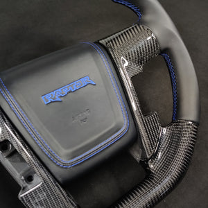 2009-2014 Ford Raptor & F150 Custom Carbon Fiber Steering Wheel w/ LED Display - AutoLEDTech.com