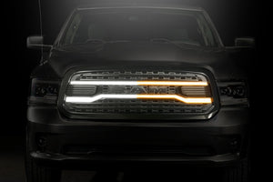 2009-2018 Dodge Ram XB White Amber LED DRL Projector Headlights - AutoLEDTech.com