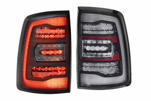 2009-2018 Dodge Ram XB White Amber LED DRL Projector Headlights - AutoLEDTech.com
