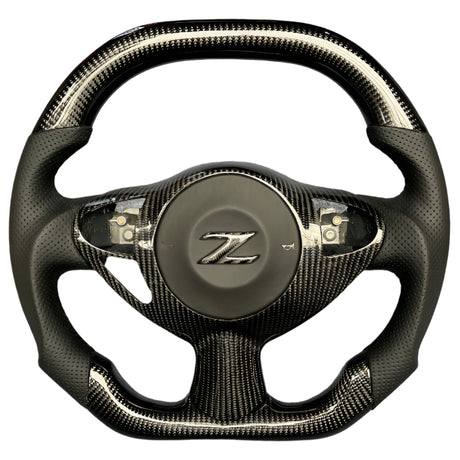 2009-2020 Nissan 370z Custom Carbon Fiber Steering Wheel - AutoLEDTech.com