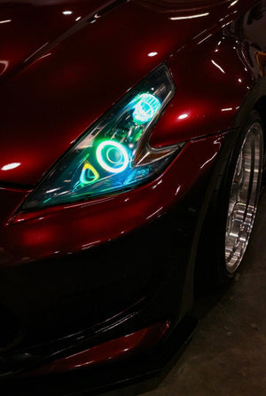 2009-2020 Nissan 370z RGBW Flow Series LED Halo Kit - AutoLEDTech.com