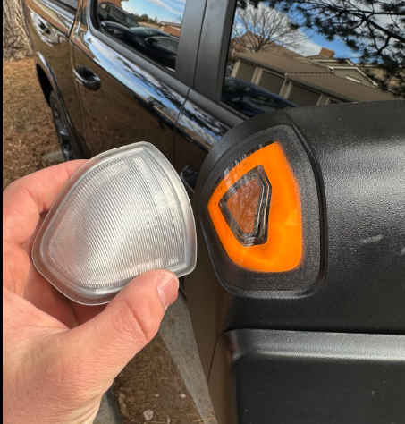 2009-2024 Ram 1500 2500 HD Smoked White Amber LED Tow Mirror Lights - AutoLEDTech.com
