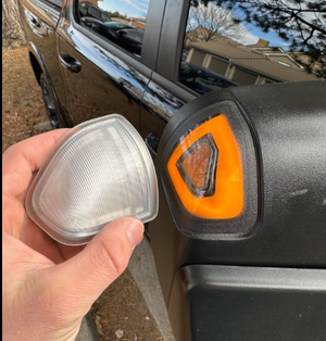 2009-2024 Ram 1500 2500 HD Smoked White Amber LED Tow Mirror Lights - AutoLEDTech.com