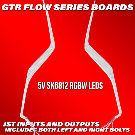 2009-2025 Nissan GTR R35 RGBW Flow Series LED DRL + Halo Kit - AutoLEDTech.com