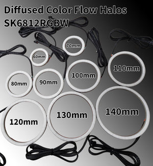 2009-2025 Nissan GTR R35 RGBW Flow Series LED DRL + Halo Kit - AutoLEDTech.com