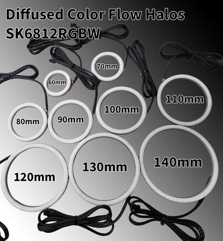 2009-2025 Nissan GTR R35 RGBW Flow Series LED DRL + Halo Kit - AutoLEDTech.com