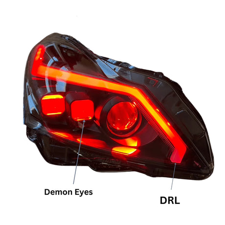 2010-2015 Infiniti G37/G25/Q60 RGB Flow Series LED DRL Headlights - AutoLEDTech.com