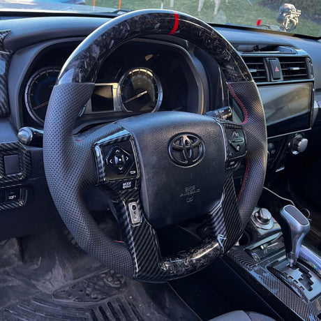 2010-2024 Toyota Tacoma 4Runner Tundra Custom Carbon Fiber Steering Wheel - AutoLEDTech.com