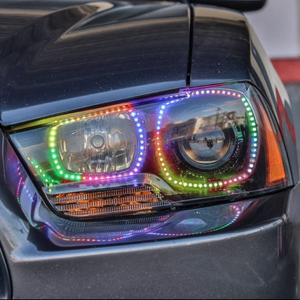 2011-2014 Dodge Charger RGBW Flow Series LED Halo Kit - AutoLEDTech.com