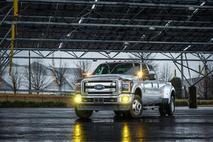 2011-2016 Ford Super Duty F250 White Amber XB LED DRL Projector Headlights - AutoLEDTech.com